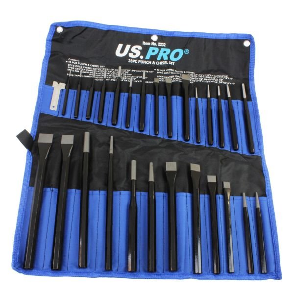 US PRO 28pc Punch & Chisel Set 2232 DSD TOOLS