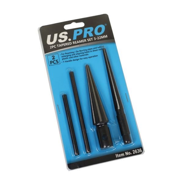 US PRO 2pc Tapered Reamer Set 322mm 2636 DSD TOOLS