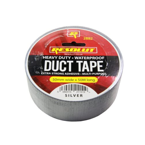 RESOLUT Silver Duct Tape 50mm x 50M Roll 2882 DSD TOOLS