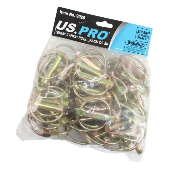 thumbnail image 2 of Fixman 249505 Lynch Pins Pack Of 50 - Assorted Sizes (4.5-10mm), Yellow Zinc, With Storage Case 2 of 13