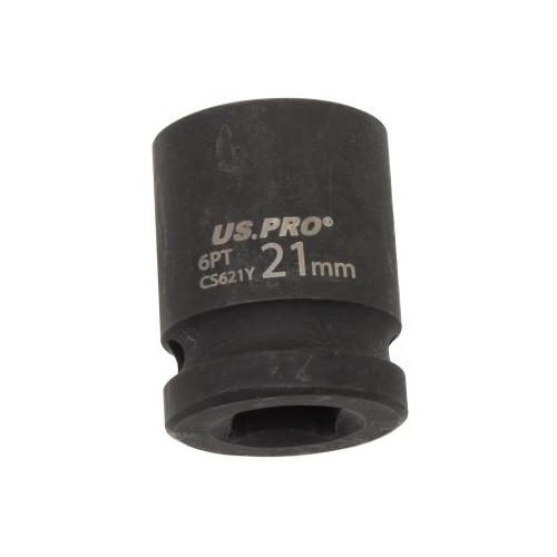 US PRO 1/2" Drive 21mm 6-Point Deep Impact Socket – 1367, Single