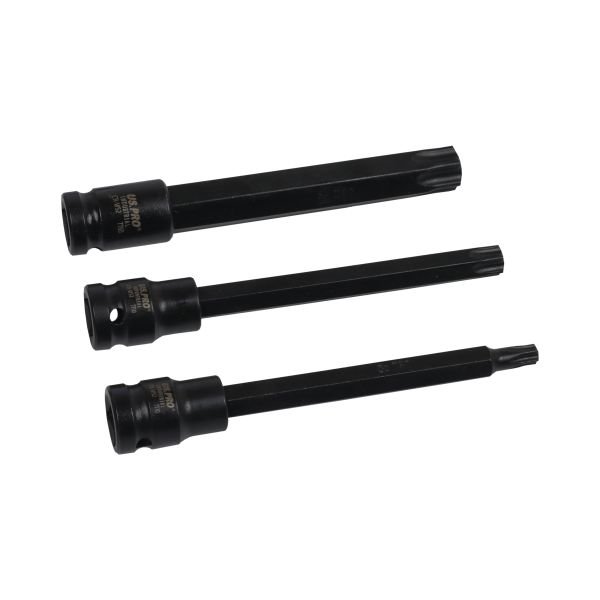 US PRO 9-Piece 3/8" Drive Extra Long Impact Spline Bit Socket Set – Metric M4 To M14